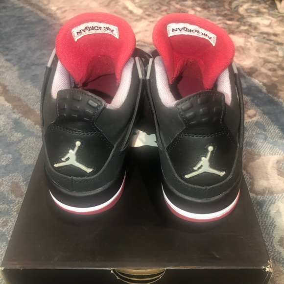 Air Jordan 4 IV Retro BRED black sneakers - Picture 6 of 8